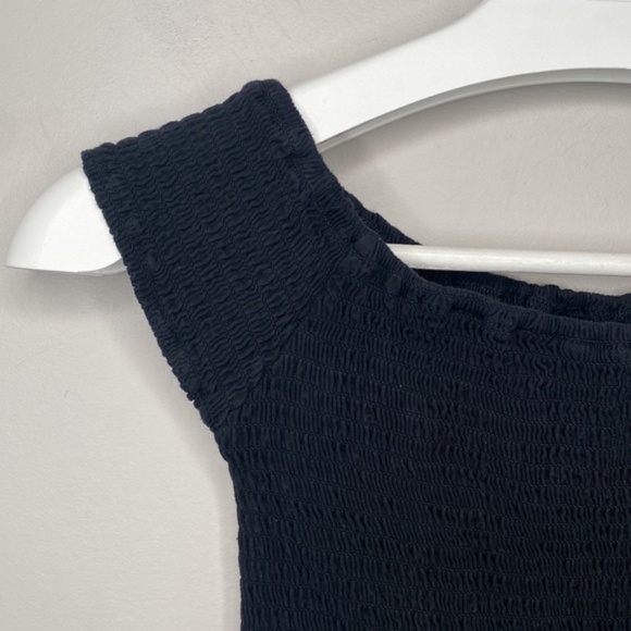 Brandy Melville Black Elasticated Ruched Off Shoulder Crop Top - Picture 10 of 11